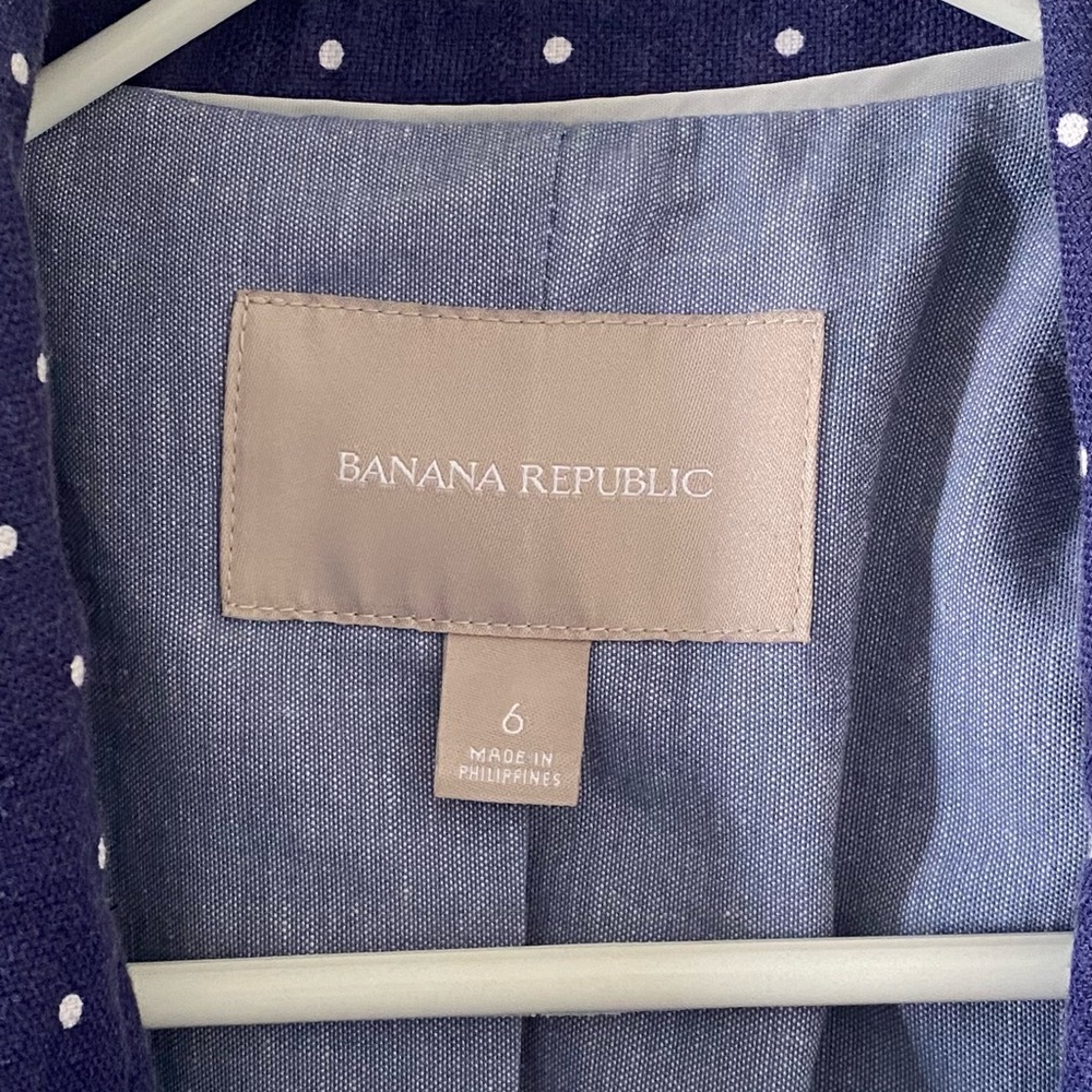 Banana Republic Blazer Blue Polka‎ Dot - Picture 4 of 7